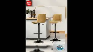 Artiss 2x Bar Stools Kitchen Swivel Bar Stool Gas Lift Chairs Barstools Brown