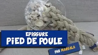 Epissure : Pied de poule ( bite de chien, cordage épissé sur lui même ) #epissure