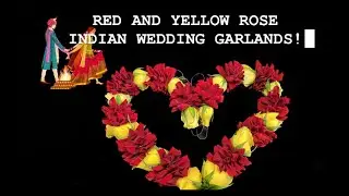 How to make Indian Garlands using fresh red and yellow roses  | How to make Indian wedding garlands