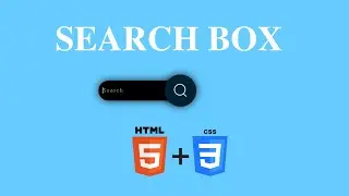 Awesome css search box using only html & css | web design