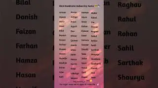 Handsome Indian Boy Name List 😎 | Which One Is You? #handsome #boy #name #shorts