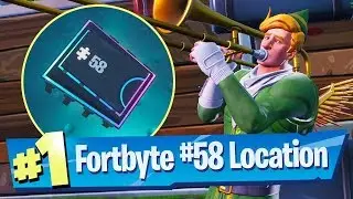Fortnite Fortbyte #58 Location - Accessible By Using The Sad Trombone Emote north end Snobby Shores