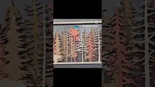Stunning 5-Layer Laser Cut Wood Forest Scene | Handcrafted Birch Wall Art
