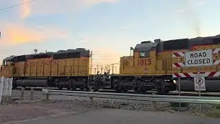 (12/24/25) UP SD40N's (SD40-2 Rebuilds) Backing Cut of Cars Into Alfalfa Yard 