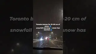 Toronto braces for 10&ndash;20 cm of snow ❄️Environment Canada issues snowfall warning &mdash; snow has started.