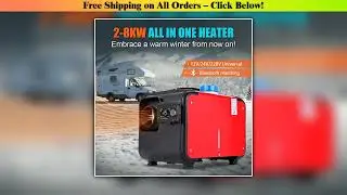 2-8KW 12V/24V/220V Bluetooth Portable All In One Diesel Air Heater  Singel Hole Outlet plastic Air