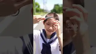 真夏の路上で断髪、坊主女子デビュー#shorts #坊主女子 #headshave #haircut #buzzcut #sora2 #japanese