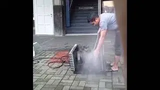 Cleaning of an AC UNIT 