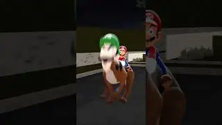 Mario takes a Ride on Luigi Dog
