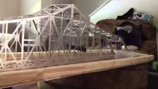 Model metal rail bridge