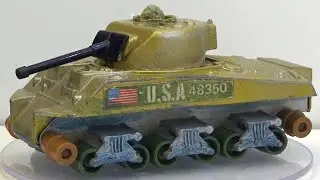 Matchbox renovation of the Sherman tank No. K-101 Battle Kings.