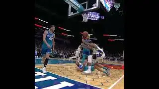 Giannis plays bully ball against the Hornets and manhandles Cody Martin for the dunk