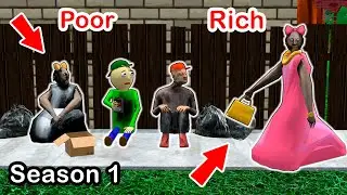 Rich Granny vs Poor Granny, Baldi - funny horror school animation (Season 1, All Episode 1-10)