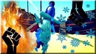 Icy Hot! Halfling Ace & Aokiji vs Every Faction - TABS MODS GAMEPLAY