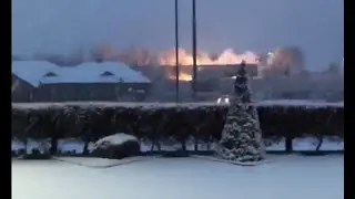 Terrifying 'explosion' on a train hit by power problems in the snow