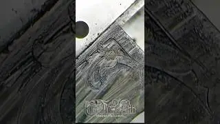 Adding etching ink.. mini gold inlay.. #engraving