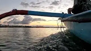 Sunrise classic fisherboat Bali Kuta 03-2024 father & son fishing Hero12 Black nature cinematic