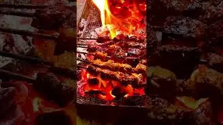 Mutton Seekh Boti Kabab Testy Street food  #indianstreetfood #foodie #barbeque #seekhkabab #lucknow