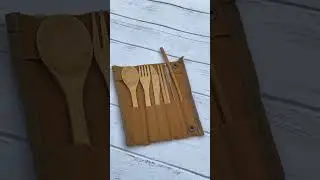Reusable bamboo cutlery 7-piece set for on-the-go so you can ditch your plastic utensils
