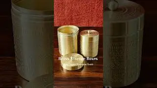 Hand-Etched Brass Storage Box Set of 2 #storage #kitchenutensils #kitchenorganiser #sale #fypシ゚viral