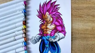 Как нарисовать Вегету Ультра Эго Ssj 4😱 | Пошаговый урок рисования [ Dragonball FanArt ]