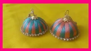 How to make Multicolor Silk Thread Jhumka Earrings | Double Colour Silk Thread Jhumka Earrings