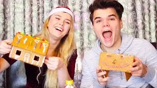 GINGERBREAD HOUSE COMPETITION! (Boyfriend VS Girlfriend)