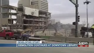 Demolition continues at downtown Omaha library
