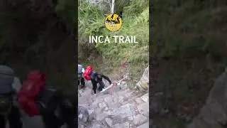 The last steps of the Inca Trail to Machu Picchu