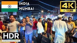🇮🇳Mumbai 4k walk - India 4K Night Walking Tour｜4K 60fps