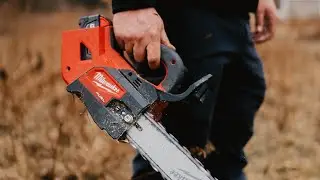 Обзор и демонстрация бензопилы Milwaukee M18 с верхней ручкой и 14-дюймовым лезвием