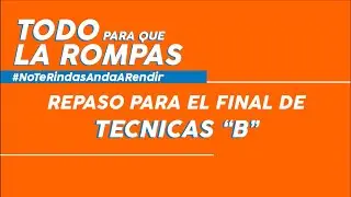 #NoTeRindasRendi: ¡REPASAMOS PARA EL FINAL DE TÉCNICAS PSICOMÉTRICAS 