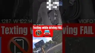 Texting While Driving FAIL | Car Crashes While Driver Uses Both Hands On Phone #instantregret #viral