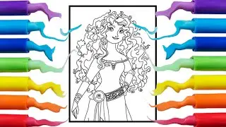 Disney Princess Merida coloring page | BRAVE coloring videos