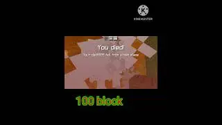 in how many block you will die #shorts #minecraft #gaming