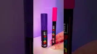 Activating a ✨NEON POSCA✨ marker | SO SATISFYING 🫠 #poscamarkers #posca #poscapens #markers #draw