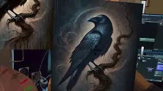Edgar Allen Poe Raven Part 1 - VR Painting - Vermillion VR - Digital art virtual reality