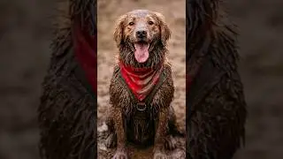The golden retriever's crazy mud revenge plan was perfect!🐕#dog #goldenretriever  #story   #revenge
