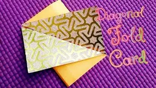 DIY diagonal fold card || scrapbook card || scrapbook pages