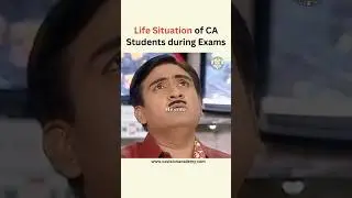 Life situation of CA Students during Exams #castudents #memes #camemes #icai #icai_students_group
