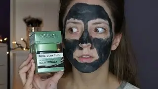 L'oreal Detox & Brighten Clay Mask Review! Face Mask Monday! | Ashley Landry