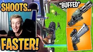Tfue Shows New *BUFFED* Minigun & Scoped Revolver Strategy! *OVERPOWERED* - Fortnite Moments