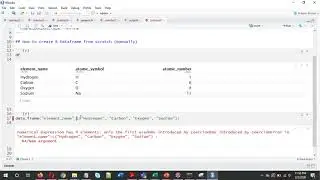 R - How to create R Dataframe from Scratch ?