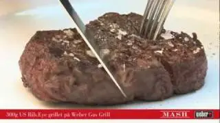 Tilberedning af 300g US Rib-Eye p&aring; gasgrill