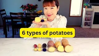 Russet potato, yellow potato, red potato, purple blue potato, Dutch red and  yellow, the difference
