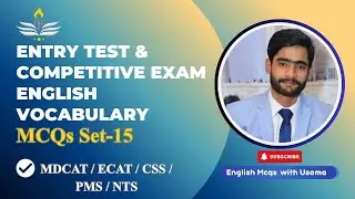 English Vocabulary MCQs | Vocabulary for MDCAT, ECAT, CSS, PMS & NTS | With Meanings & Synonyms