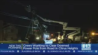 Pole Down Causes Power Outage In Citrus Heights