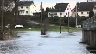 Hochwasser in der Oberlinder Flutmulde - 20.12.2014