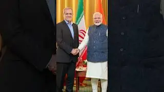 PM Modi meets President Masoud Pezeshkian of Iran in Kazan, Russia | #shorts