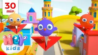 Three little baby chicks 🐤 | Animal Songs for Kids | HeyKids Nursery Rhymes